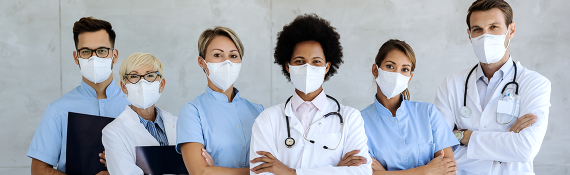 Health Care Professionals wearing face masks