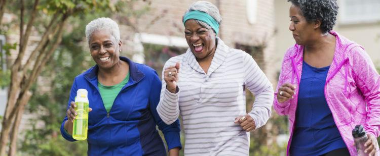 older women running