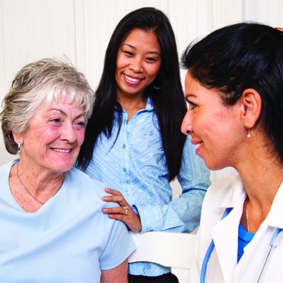 two health care providers and a patient