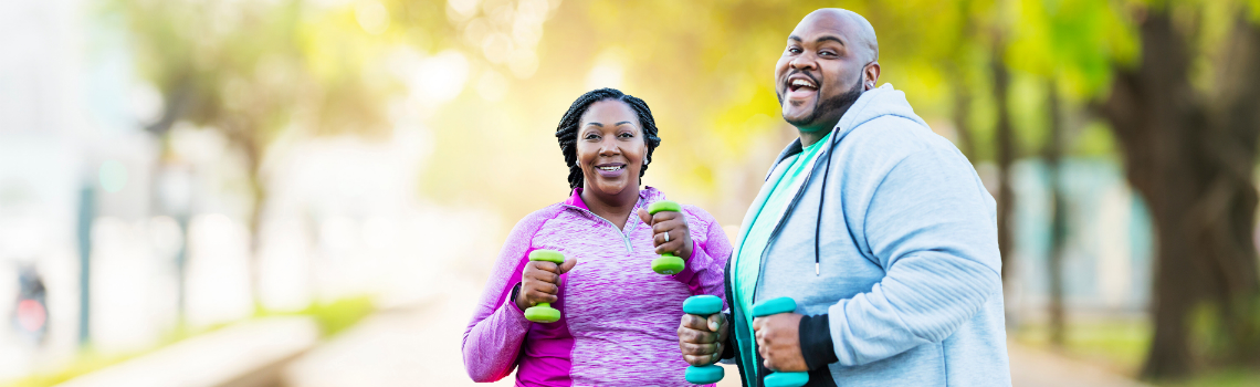 couple getting exercise