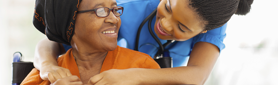 a nurse and patient