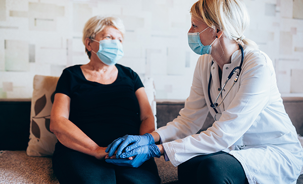 patient talking with doctor