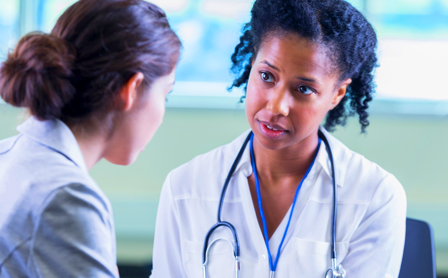 doctor talking with a patient