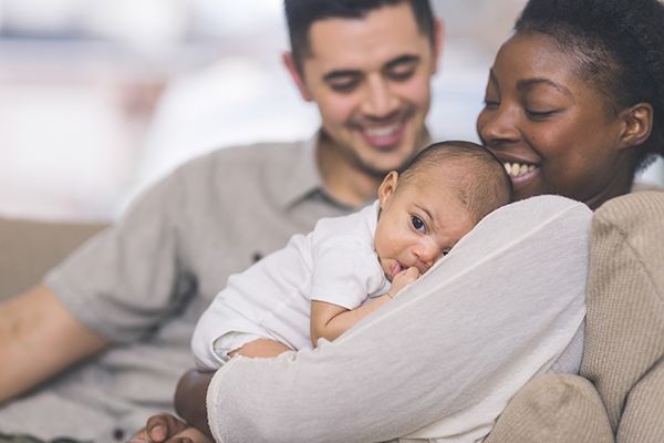 parents with new baby