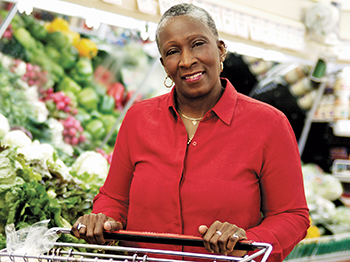 Woman grocery shopping