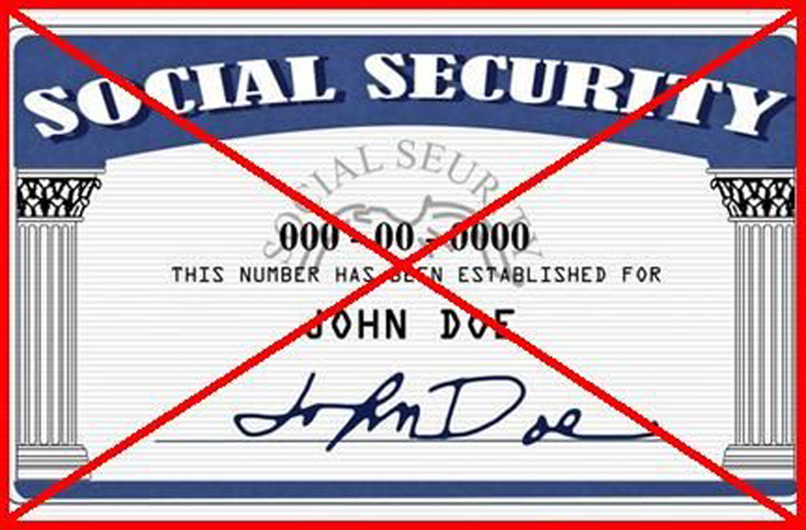 sample social security card