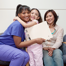 Health Care Worker Hugging Child Nurse Hugging Child