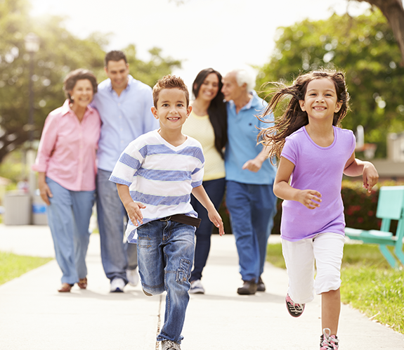 Kids running