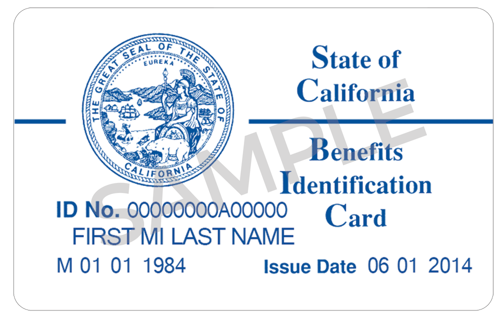 Medi-Cal BIC card (old) - front