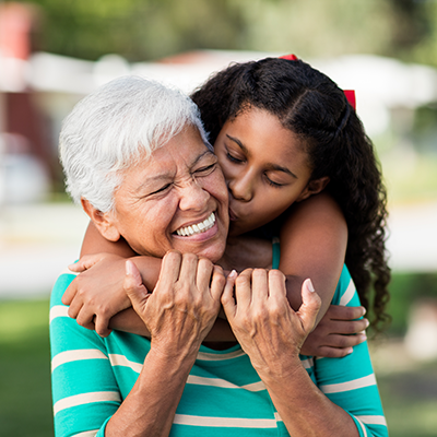 grandmother and granddaughter