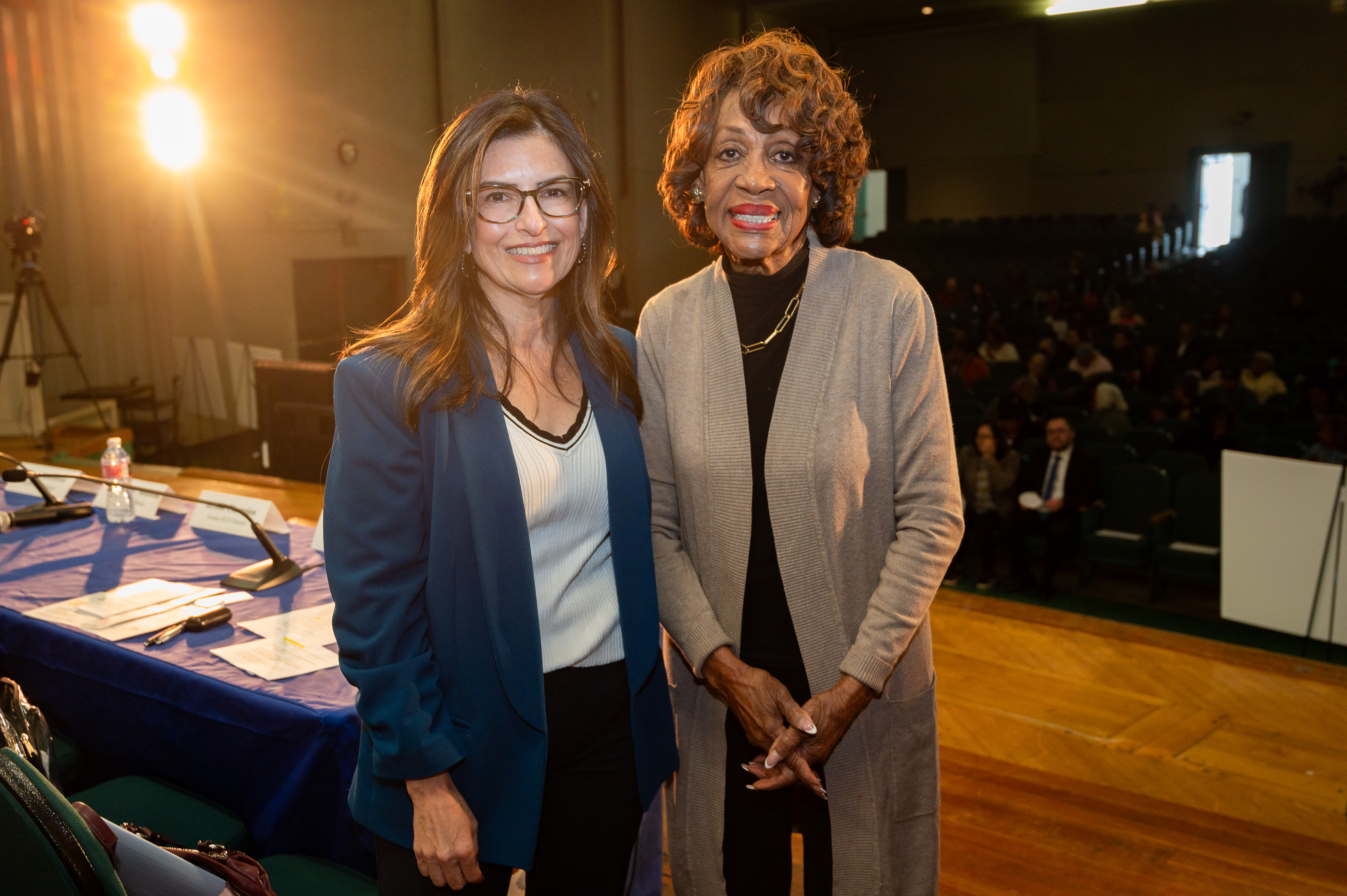 Martha Santana-Chin with Congresswoman Maxine Waters