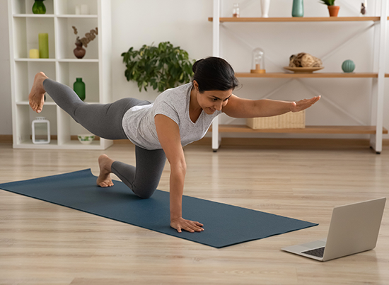 Health and Wellness Videos woman doing yoga